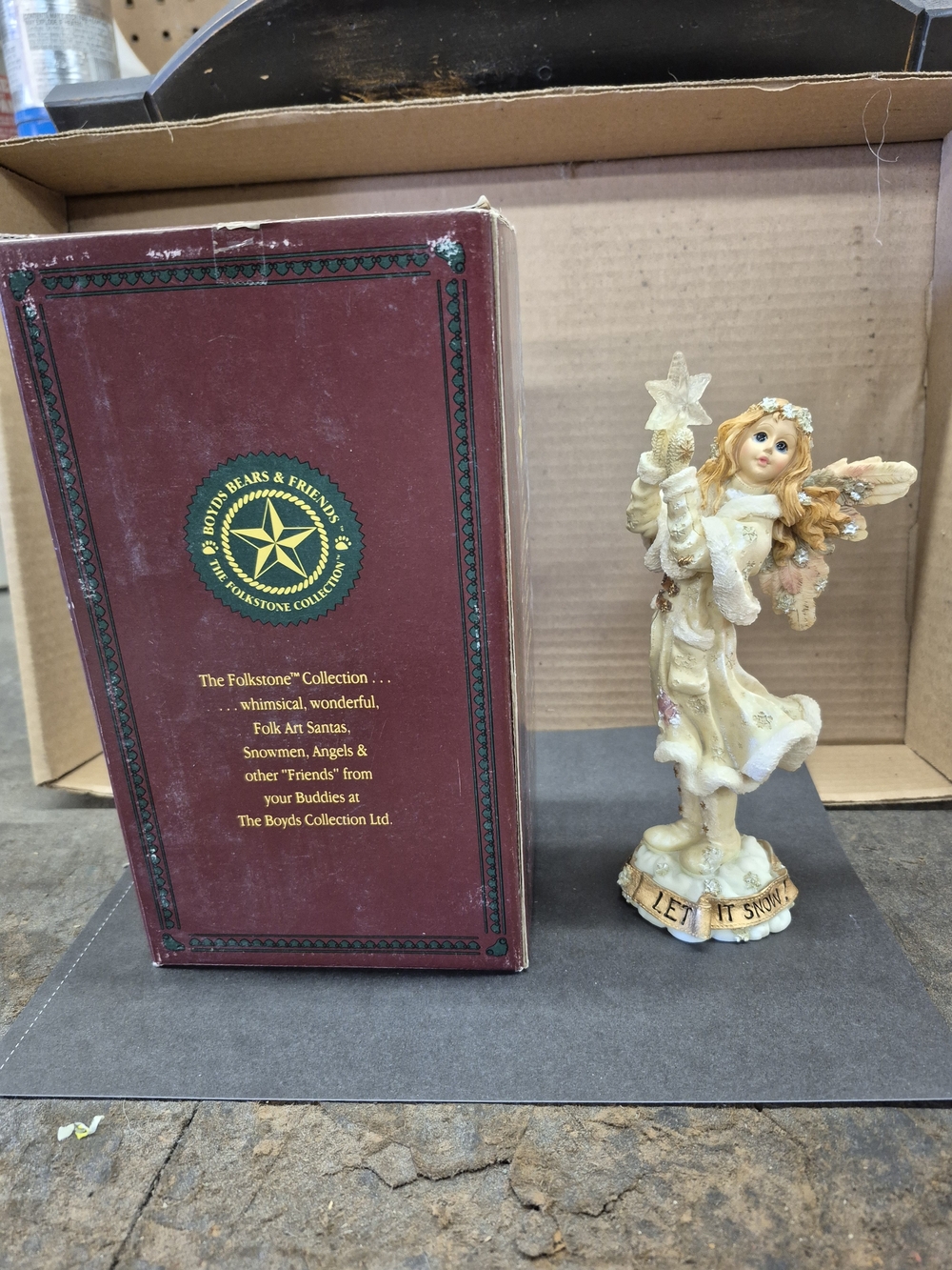 Boyds Bears Folkstone Collection Krystal Isinglass "Snow Angel" Vintage Figurine
